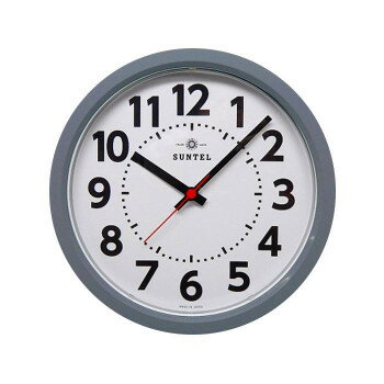 さんてる 日本製 スタンダードキッチンクロック グレー SQ07-GY【メーカー直送：代金引換不可：同梱不可】【北海道・沖縄・離島は配達不可】(3.0)