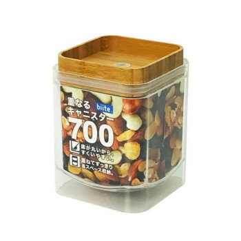 biite 重なるキャニスター バンブー (スクエア) 700ml 815can_b_sq_700【メーカー直送：代金引換不可：同梱不可】【北海道・沖縄・離島は配達不可】