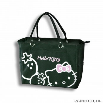 ハローキティストロベリートートバッグ ブラック【メーカー直送：代金引換不可：同梱不可】【北海道・沖縄・離島は配達不可】