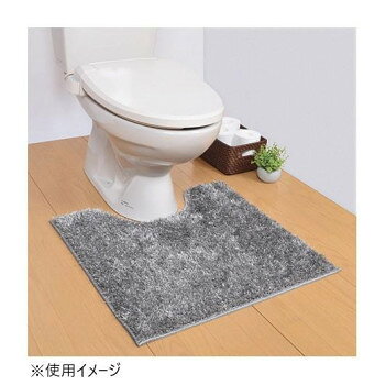 ターキッシュシャギー トイレマット 日本製 60×65cm グレー【メーカー直送：代金引換不可：同梱不可】【北海道・沖縄・離島は配達不可】