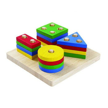 ※パッケージ、デザイン等は予告なく変更される場合があります。※画像はイメージです。商品タイトルと一致しない場合があります。4つのカラフルな幾何学形がセットになっています。パーツの穴の数と、ボードのペグの数を合わせながら、パーツを積み重ねて遊びます。【プラントイジャパン株式会社】プラントイの玩具に使用されている木材はすべて、廃材になったゴムの木を再利用して玩具を製造しています。ゴムの木名産国であるタイでは以前、25年経ちゴムの樹脂を採取できなくったゴムの木を廃材として焼却していました。創立者であるVitool氏がその廃材に着目し、なんとか再利用できないかと試行錯誤した結果、世界で初めて環境を重視した木製玩具を作ることに成功しました。プラントイの玩具は、環境にやさしいだけでなく安全性にも力を注ぎ、プラントイのすべての玩具は安全基準の国際規格(EN71とASTM)をクリアし、また防腐剤を一切使用しないことを徹底しています。そのため、安心してお子様に遊んでいただける玩具を提供しています。素朴な手触りと優れたデザインが世界的に評価されプラントイ玩具は世界の数々の賞を受賞しています。サイズ幅17.5×奥行17.5×高さ5.8cm個装サイズ：19×8×19cm重量個装重量：600g素材・材質木仕様対象月齢:24ヶ月以上生産国タイ広告文責:株式会社ホームセンターセブンTEL:0978-33-2811※パッケージ、デザイン等は予告なく変更される場合があります。※画像はイメージです。商品タイトルと一致しない場合があります。fk094igrjs