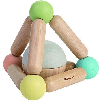 Rattle - 正規輸入品 プラントイ 木製玩具 三角のにぎにぎパステル 5256【メーカー直送：代金引換不可：同梱不可】【北海道・沖縄・離島は配達不可】