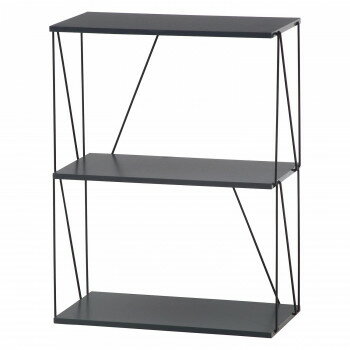 不二貿易 C/D:67322 EZBOワイヤーラック3段 60幅 ダークグレー【メーカー直送：代金引換不可：同梱不可】【北海道・沖縄・離島は配達不可】