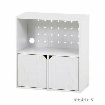不二貿易 C/D:52262 連結できる収納ボックス オーク WH【メーカー直送：代金引換不可：同梱不可】【北海道・沖縄・離島は配達不可】