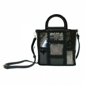 PVCハンドバッグ ブラック BK KJ1791【メーカー直送：代金引換不可：同梱不可】【北海道・沖縄・離島は配達不可】