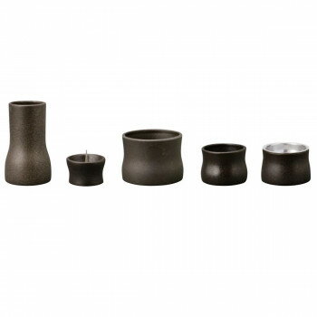 和華 五具足 美濃焼 鉄砂 32r100v700072【メーカー直送：代金引換不可：同梱不可】【北海道・沖縄・離..