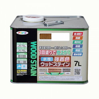 ※パッケージ、デザイン等は予告なく変更される場合があります。※画像はイメージです。商品タイトルと一致しない場合があります。隠ぺいが高く、1回塗りで仕上がる水性・低臭タイプの木部専用塗料です。木目を生かした美しいステイン仕上げができ、日光や雨に強く耐候性に優れています。防腐・防カビ・防藻・防虫効果があり、長期間、木部を美しく保ちます。撥水剤の配合により長期間撥水性を維持し、木部を保護します。サイズ240×240×180mm個装サイズ：24×24×18cm重量9200g個装重量：9200g生産国日本広告文責:株式会社ホームセンターセブンTEL:0978-33-2811※パッケージ、デザイン等は予告なく変更される場合があります。※画像はイメージです。商品タイトルと一致しない場合があります。fk094igrjs