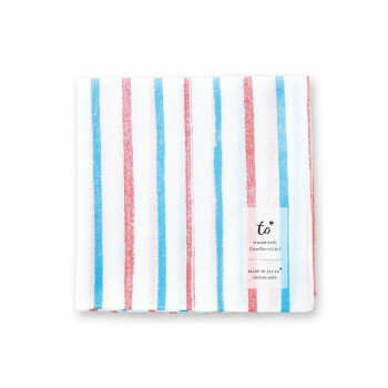 to* ハンカチ ストライプ コーラルレッド 02400【メーカー直送：代金引換不可：同梱不可】【北海道・沖縄・離島は配達不可】