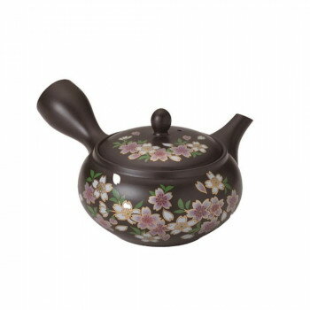 黒中平丸桜急須 Y608【メーカー直送：代金引換不可：同梱不可】【北海道・沖縄・離島は配達不可】