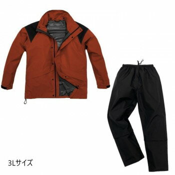 弘進ゴム　　B-1300 ODR透湿LIGHTレインスーツ レッド 3L H1300BC【メーカー直送：代金引換不可：同梱不可】【北海道・沖縄・離島は配達不可】