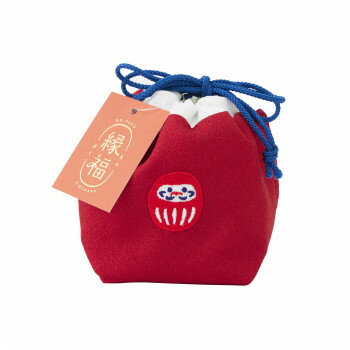 縁福巾着　だるま61337【メーカー直送：代金引換不可：同梱不可】【北海道・沖縄・離島は配達不可】
