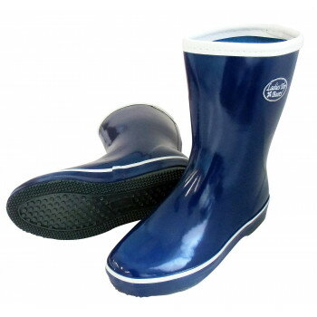 喜多 婦人ゴム長靴 24.5cm ネイビー LR020【メーカー直送：代金引換不可：同梱不可】【北海 ...