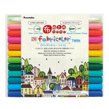 其它 - 呉竹 ZIG fabricolorツイン 24色セット TC-4000A/24V【メーカー直送：代金引換不可：同梱不可】【北海道・沖縄・離島は配達不可】
