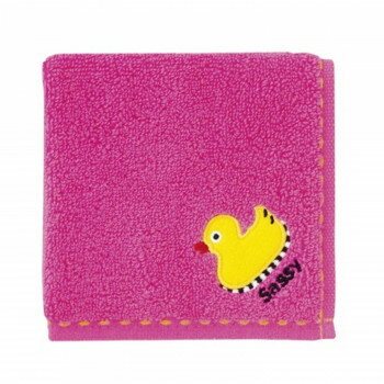 Sassyのあかちゃんえほん サッシー タオルハンカチ1P ピンク SM-9451【メーカー直送：代金引換不可：同梱不可】【北海道・沖縄・離島は配達不可】