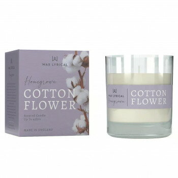 Homegrown グラス入りキャンドル コットンフラワー WLHG0204【メーカー直送：代金引換不可：同梱不可】【北海道・沖縄・離島は配達不可】