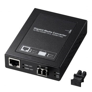 サンワサプライ 光メディアコンバータ ギガビット シングルモード LAN-EC212RL10【メーカー直送：代金引換不可：同梱不可】【北海道・沖縄・離島は配達不可】