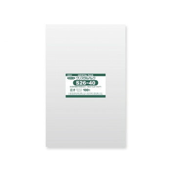 シモジマ HEIKO(ヘイコー) 006748500 クリスタルパック S 26-40 100枚【メーカー直送：代金引換不可：同梱不可】【北海道・沖縄・離島は配達不可】 hc7-13283066 ホームセンターセブン パッケージ画像