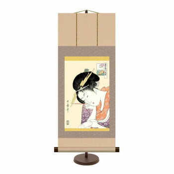和風モダン掛 喜多川歌麿 扇屋花扇 31×75cm KM2G6-005【メーカー直送：代金引換不可：同梱不可】【北海道・沖縄・離島は配達不可】