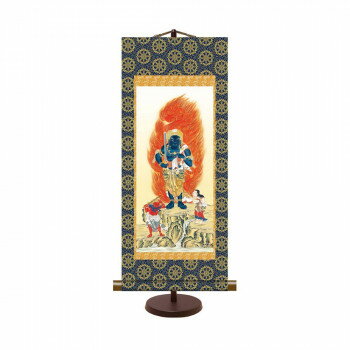 表装卓上掛軸 田村竹世 不動明王 17×40cm E7-003【メーカー直送：代金引換不可：同梱不可】【北海道・沖縄・離島は配達不可】
