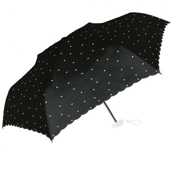 中谷 折傘 UV ミスティドット折 ブラック 926-071【メーカー直送：代金引換不可：同梱不可】【北海道・沖縄・離島は配達不可】