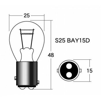 Light Valves - M＆Hマツシマ 白熱電球(2個入) 6v17/5.3w S25 BAY15D A3304【メーカー直送：代金引換不可：同梱不可】【北海道・沖縄・離島は配達不可】
