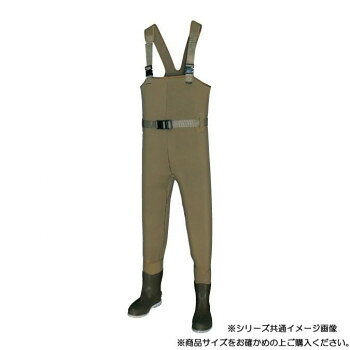 ※パッケージ、デザイン等は予告なく変更される場合があります。※画像はイメージです。商品タイトルと一致しない場合があります。PP製ウエストベルト付きのチェストハイウェーダーです。靴部はゴム補強により従来品より強度がアップしています。※個人の体質により着用時にかゆみ、かぶれ等皮膚に異常をきたすことがあります。その際はすぐに使用を中止し、専門の医師にご相談ください。サイズ28.0cm個装サイズ：60×60×20cm重量個装重量：3000g素材・材質CRスポンジ(4mm厚)+両面ジャージ仕様カラー:カーキ生産国中国広告文責:株式会社ホームセンターセブンTEL:0978-33-2811※パッケージ、デザイン等は予告なく変更される場合があります。※画像はイメージです。商品タイトルと一致しない場合があります。fk094igrjs