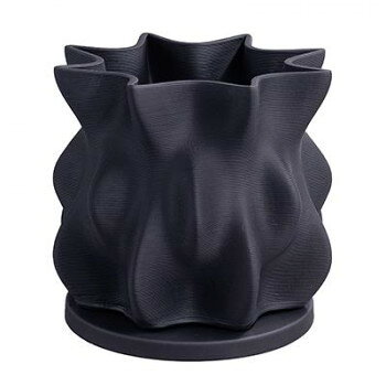 グリーンポット 植木鉢 ラミン04 ブラック 16cm XC-004BK 2個入【メーカー直送：代金引換不可：同梱不可】【北海道・沖縄・離島は配達不可】