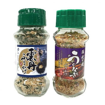 ※パッケージ、デザイン等は予告なく変更される場合があります。※画像はイメージです。商品タイトルと一致しない場合があります。あたたかいご飯におむすび、お弁当にふりかけて、お召し上がりください。【雲丹ふりかけ】オレンジ色を基調とした色合いで、うにのイメージ及び風味を生かしたふりかけです。ごま・のり・鰹で風味を高めています。【国産うなぎふりかけ】うなぎの蒲焼をイメージさせる味付けで、うなぎと香ばしいたれ風味のふりかけです。内容量雲丹ふりかけ(85g)・国産うなぎふりかけ(75g)×各15個サイズ個装サイズ：34.8×17.2×43.5cm重量個装重量：12000g仕様賞味期間：製造日より360日生産国日本広告文責:株式会社ホームセンターセブンTEL:0978-33-2811※パッケージ、デザイン等は予告なく変更される場合があります。※画像はイメージです。商品タイトルと一致しない場合があります。栄養成分栄養成分表(100g当たり)【雲丹ふりかけ】熱量:350kcal、たんぱく質:14.0g、脂質:9.4g、炭水化物:52.3g、食塩相当量:13.5g【国産うなぎふりかけ】熱量:353kcal、たんぱく質:17.2g、脂質:2.9g、炭水化物:64.4g、食塩相当量:8.9g原材料名称：ふりかけ【雲丹ふりかけ】うに風味顆粒(乳糖、コーンスターチ、うに加工品、食塩、その他)(国内製造)、ごま、ポテトフレーク、鰹風味顆粒(乳糖、食塩、鰹節粉末、砂糖、その他)、ぶどう糖、脱脂小麦胚芽、のり、食塩、あおさ、醤油、でん粉、砂糖、トマトパウダー、デキストリン/調味料(アミノ酸等)加工でん粉、貝Ca、着色料(カロチノイド、紅麹、ラック、カラメル)、増粘多糖類、甘味料(ステビア、カンゾウ)、(一部に卵・乳成分・小麦・さば・大豆・ゼラチン・ごまを含む)【国産うなぎふりかけ】ポテトフレーク(アメリカ製造、バングラデシュ製造)、粒状大豆たん白、ぶどう糖、でん粉、蒲焼のたれ(しょうゆ、砂糖、水飴、発酵調味料、食塩)、砂糖、食塩、醤油、乾燥卵黄、煮干イワシ粉末、かば焼きシーズニング、うなぎ蒲焼(うなぎ(国産)、しょうゆ、みりん、発酵調味料、砂糖)、のり、粉末醤油、発酵調味料、デキストリン、酵母エキス/調味料(アミノ酸等)、加工でん粉、着色料(カラメル、クチナシ)、グリセリン、貝Ca、香料、微粒二酸化ケイ素、甘味料(ステビア、カンゾウ、アセスルファムK)、V.B1、酸化防止剤(V.E)、(一部に卵・小麦・大豆・ゼラチンを含む)アレルギー表示卵、乳、小麦、ごま、さば、大豆、ゼラチン（原材料の一部に含んでいます）保存方法直射日光などの高温や多湿を避けて、保存してください。製造（販売）者情報製造者:株式会社みなり広島県東広島市河内町下河内636fk094igrjs