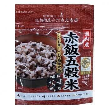 森光商店 国内産赤飯五穀米 150g 97156 ×6セット【メーカー直送：代金引換不可：同梱不可】【北海道・沖縄・離島は配達不可】 hc7-13322528 ホームセンターセブン パッケージ画像