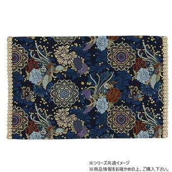 サカエ金襴　防炎加工経机掛　若葉型　30号　77.0×37.0　天昇鳳凰　紺【メーカー直送：代金引換不可：同梱不可】【北海道・沖縄・離島は配達不可】