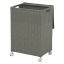 キャスター付収納ボックス (約)幅45×奥行32×高さ66cm RUD-2422GY 萩原