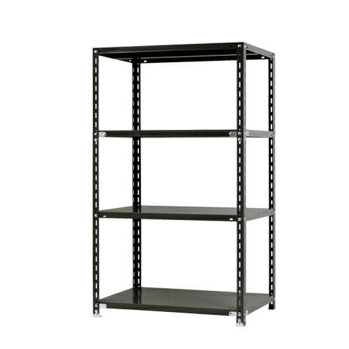 【ポイント10倍】スチールラック オフィス家具 幅87.5×奥行45×高さ150cm 4段 ブラック NC-1-15-4 キタジマ [スチール棚 スチールラック オフィス家具 業務用 収納棚 収納ラック]【ポイントUP:2026年1月24日20:00～1月29日01:59まで】