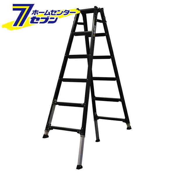 Stepladders - アルインコ 脚立 6段 PRW-180BK はしご兼用脚立 伸縮脚付 幅広 ブラック アルミ [alinco はしご ハシゴ 梯子 黒 black prw180bk]