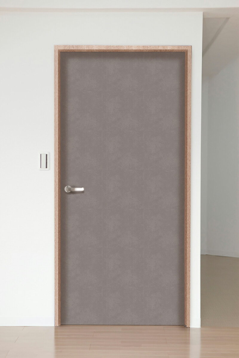 貼ってはがせる室内用ドア装飾シート DOD-02 オールドカラー　GY 明和グラビア [模様替え　賃貸住宅　ドア 下駄箱　キッチン　簡単　貼って剥せる　はさみでカット　防水]