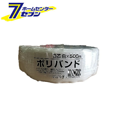 樂天商城 - ポリバンド 15mm幅 3芯x500m 白 ミズキ [梱包材 ロープ 荷締 園芸用品]