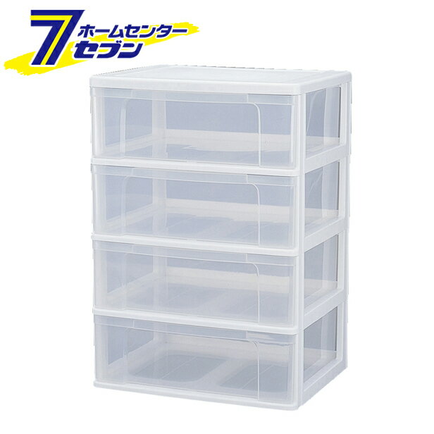 【ポイント10倍】ワイドチェスト ホワイト/クリア N654 アイリスオーヤマ [収納]【ポイントUP:2025年11..