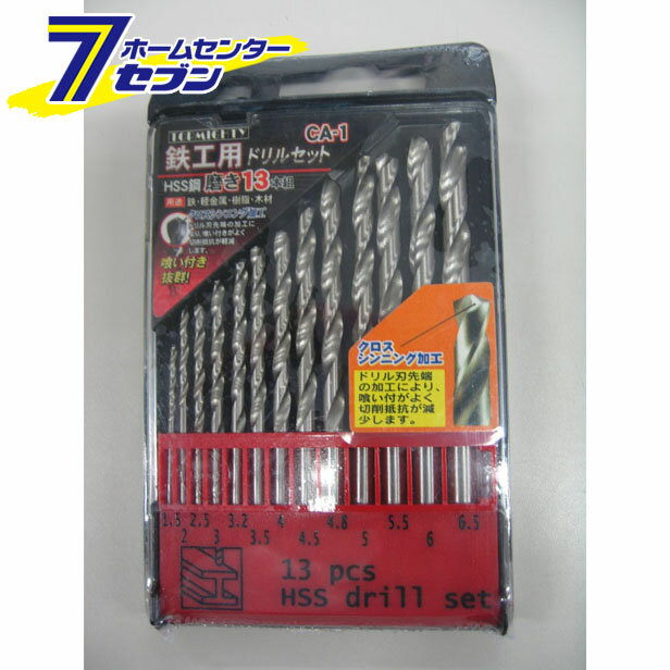 CA-1鉄工ドリルセット 磨き13本組 トップマイティ [ビット セット]
