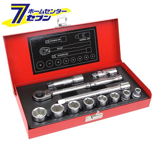 樂天商城 - 3/8ソケットレンチセット TS-312M 12PCS 藤原産業 [作業工具 ソケット ソケットレンチセット]