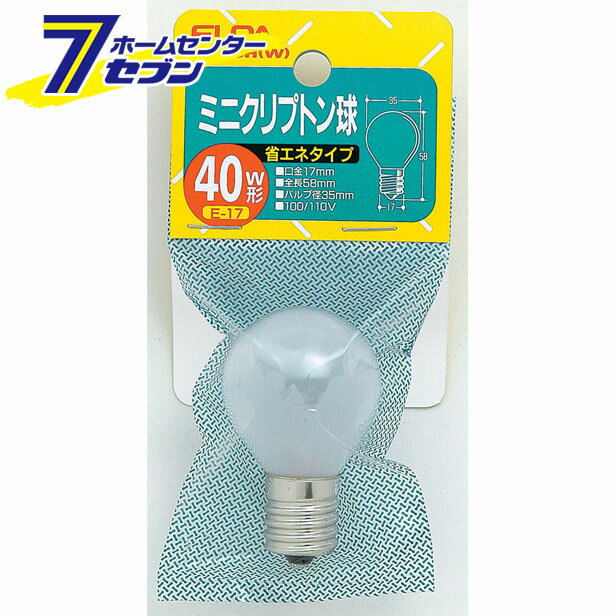クリプトン球 40W G-103H(W) ELPA [クリプトン 電球]