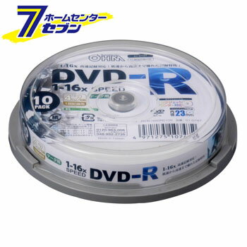 オーム電機 DVDーR 16倍速対応 データ用 10枚 スピンドル入01-0747 PC-M16XDRD10S[AV小物・カメラ用品:ディスク]