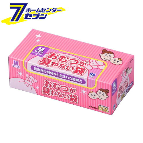 「クリロン化成 おむつが臭わない袋 BOS(ボス) ベビー用 Mサイズ 箱型 90枚入 」は株式会社ホームセンターセブンが販売しております。メーカークリロン化成品名おむつが臭わない袋 BOS(ボス) ベビー用 Mサイズ 箱型 90枚入 品番又はJANコードJAN:4560224462900サイズ-重量305g商品説明●おでかけ用に便利なゆったりサイズ。汚れた衣類にも。●赤ちゃん用おむつ4〜5個（Lサイズ）●医療向け開発から生まれた驚異の防臭力。●部屋もゴミ箱も臭わない！外出先でも快適！●袋に入れて、結んでゴミ箱に捨てるだけ！●菌も通さないから安心！●お得で便利な200枚の大容量版！【使用方法】 袋の口を数回ねじりしっかり結ぶ 【使用上の注意】 ・窒息などの危険がありますので、子供の手の届かない所に保管してください。・突起物などにひっかかりますと、材質上破れることがありますのでご注意ください。・火や高温になるもののそばに置かないでください。・本来の使い方以外には使用しないでください。 ■袋サイズ：23cm×38cm■枚数：90枚■袋の色：ピンク■マチ：あり■材質：ポリエチレン他※パッケージ、デザイン等は予告なく変更される場合があります。※画像はイメージです。商品タイトルと一致しない場合があります。《オムツ におわない 赤ちゃん トイレ 匂い》商品区分：原産国：広告文責：株式会社ホームセンターセブンTEL：0978-33-2811