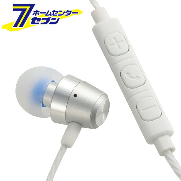 オーム電機 AudioComm シングルインナーホン シルバー03-2431 HP-B171N-S[AV小物・カメラ用品:ステレオイヤホン]のサムネイル