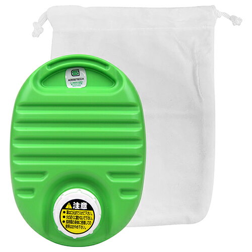 カワイイミニ湯タンポ(袋付) 750cc グリーン 協越化学 [生活雑貨 暖房]