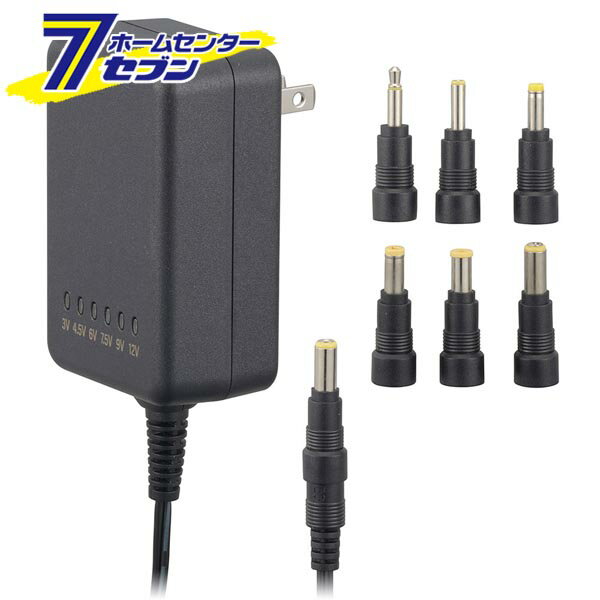 「オーム電機 AudioComm ACマルチアダプター DC3?12V 変換プラグ付き [品番]03-6160 AV-DM1220N」は株式会社ホームセンターセブンが販売しております。メーカーオーム電機品名AudioComm ACマルチアダプター DC3?12V 変換プラグ付き [品番]03-6160 AV-DM1220N 品番又はJANコードJAN:4971275361607サイズ-重量200商品説明● DC3V?12V（最大2000mAまで）の外部電源端子付家庭用製品にお使いいただけます● 本体のスイッチにより、出力電圧を6段階に切り換えることが可能です● 接続端子の形状規格に応じて、7タイプの変換プラグが付属しています● 安定化回路内蔵、両極性対応■ 入カ：AC100V 50/60Hz 30VA■ 出カ：DC3V・4.5V・6V…2000mA、DC7.5V・9V・12V…1200mA■ コード長：約1.8m■ 付属品：変換プラグ：φ3.5mmミニプラグ、φ3.5mm（1.3mm）、φ4mm（1.7mm）、φ4.75mm（1.7mm）、φ5.5mm（2.1mm）、φ5.5mm（2.5mm）、φ5.5mm（3.4mm）※（　）内は内径、φ5.5mm（2.5mm）は本体に装着済み【ご注意】※ ラジオにはお使いいただけません※パッケージ、デザイン等は予告なく変更される場合があります。※画像はイメージです。商品タイトルと一致しない場合があります。《 電源アダプター AV小物 カメラ用品 コード 両極性対応 安定化回路内蔵 電源コード ゲーム機》商品区分：原産国：中国広告文責：株式会社ホームセンターセブンTEL：0978-33-2811