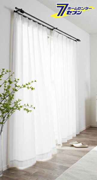 ミラーレースカーテン シフォン ホワイト 幅100x丈218cm 2枚組 日本製 クレアール [無地 寝室 リビング 遮熱 日差し 花粉]