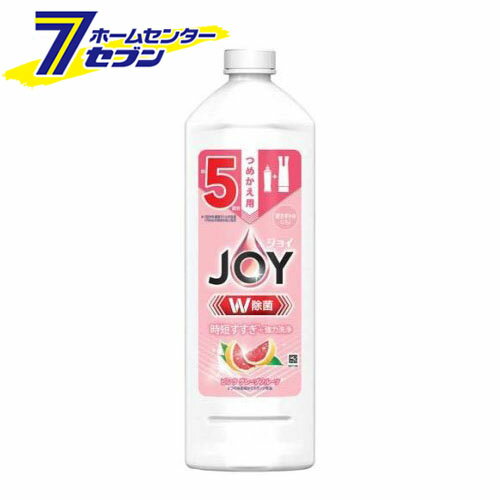 ジョイ W除菌 食器用洗剤 ピンクグレープフルーツ 詰め替え (670ml) [台所洗剤 キッチン 食器洗い 除菌..