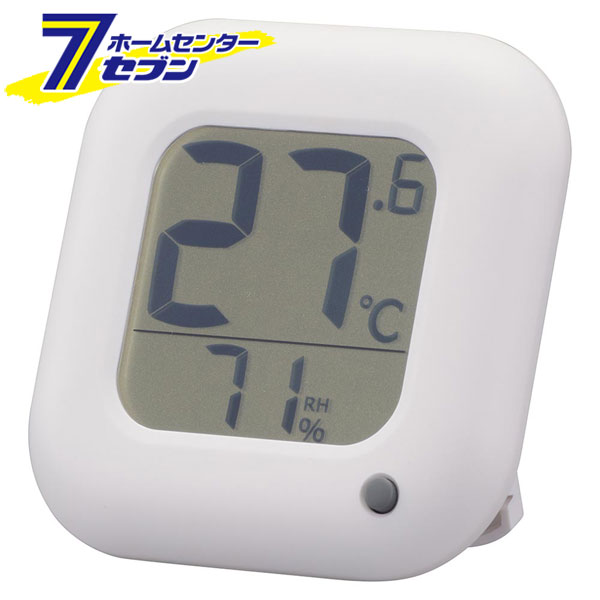 温度が見やすい温湿度計 ホワイト （品番）08-1444 TEM-100B-W [理美容・健康:体温計・温湿度計 オーム..