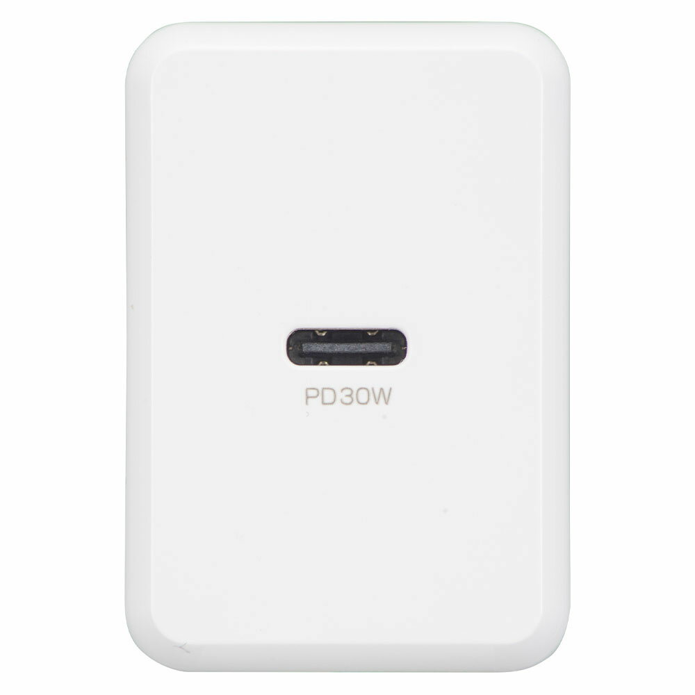 AudioComm AC充電器 PD対応 TypeC [品番]01-7146 MAV-AP30W-W [[パソコン・スマホ関連:AC充電器] オーム電機]