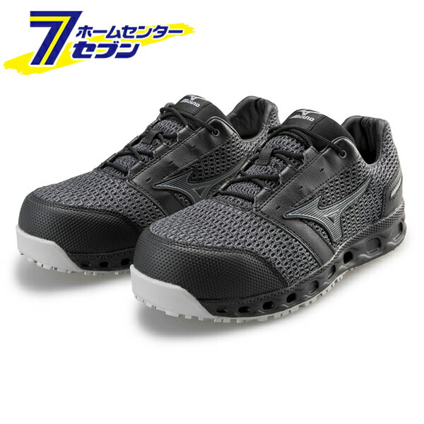 ミズノ オールマイティ ワークシューズ 27.5cm ブラック×ダークシルバー VH 11 L F1GA220409275 [メンズ 男性 ワーキング スニーカー ローカット 軽量 ](hc8)