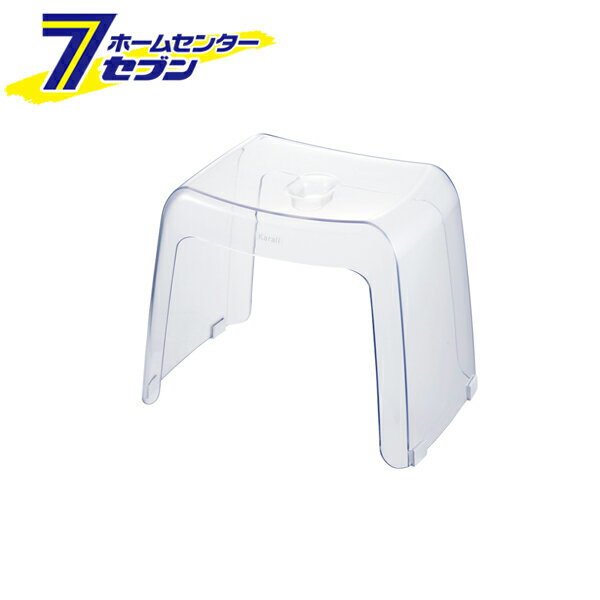 カラリ 腰かけ 30H ナチュラル 日本製 032992 リッチェル [浴室用椅子 お風呂用 スケルトン 浴室用品]